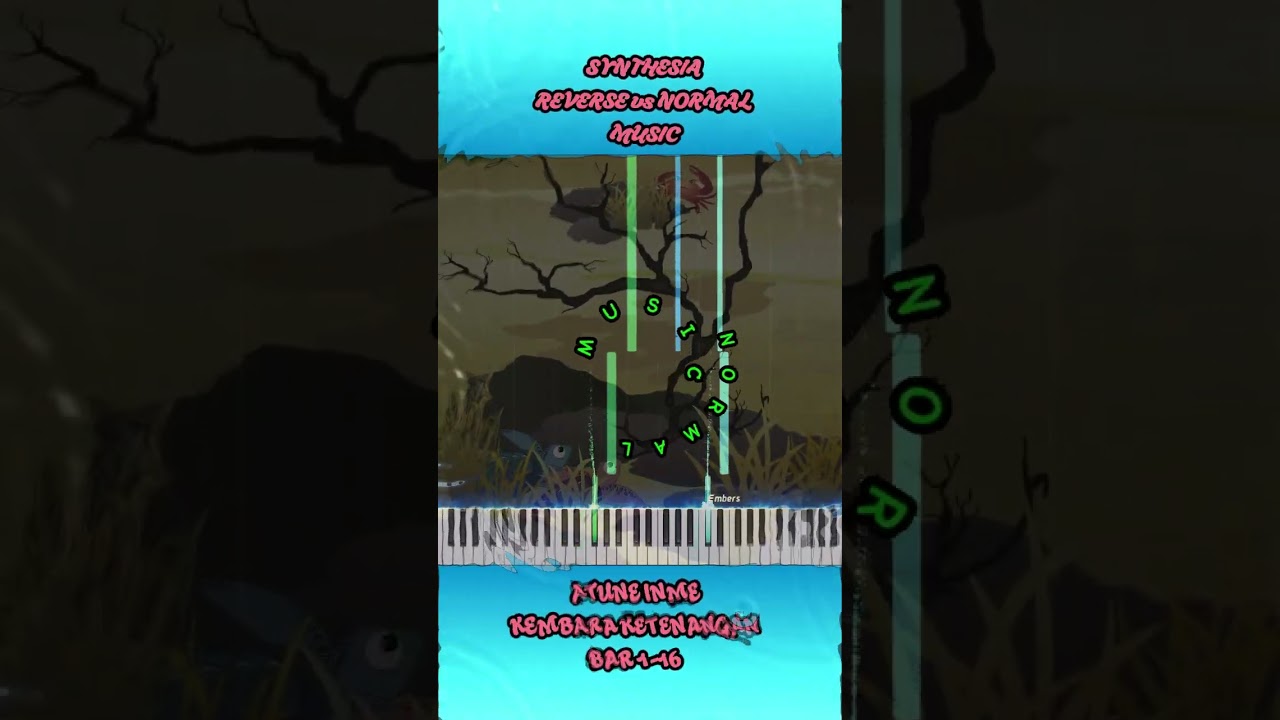 Kembara Ketenangan - Bar 1-16 (Reverse Vs Normal Music - Piano Synthesia)