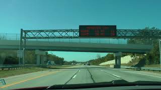 driver view I-70 west in Ohio from Columbus to I-75 interchange (3 lanes in each direction) 10/3/17