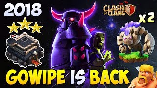 Gowipe + Queen Walk | New Town Hall 9 (TH9) War Attack Strategy 2018 | Clash of Clans