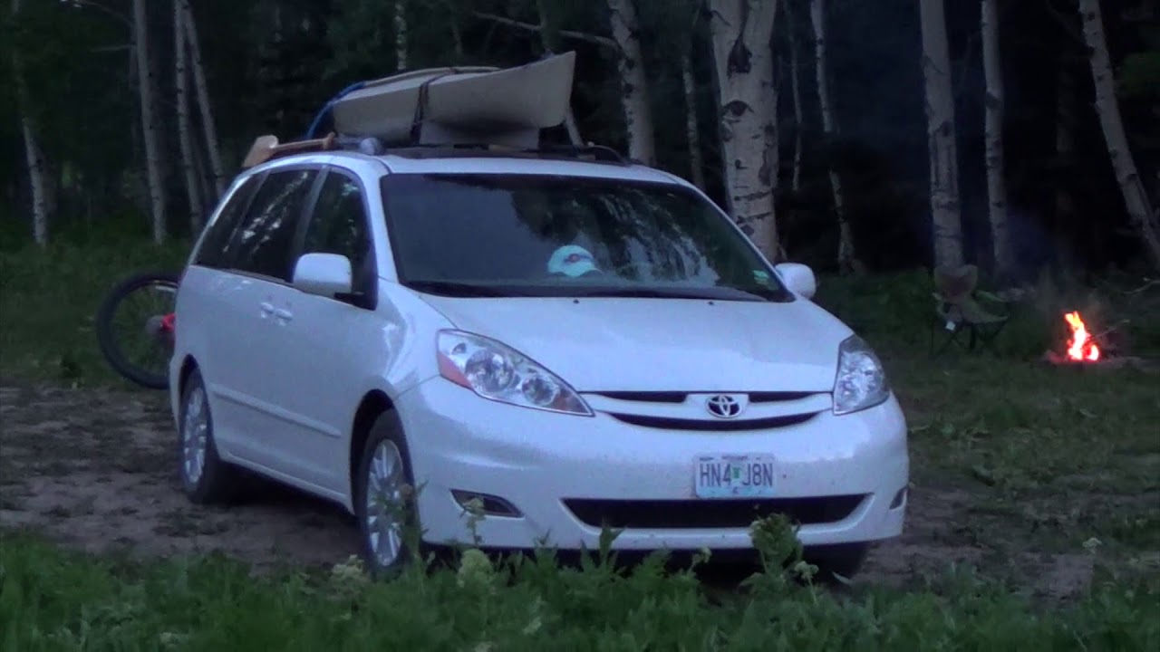 minivan camping with my