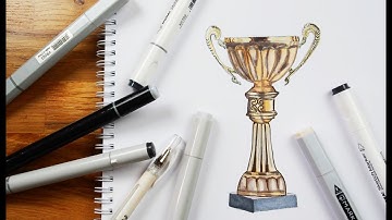 How to draw a goblet with markers