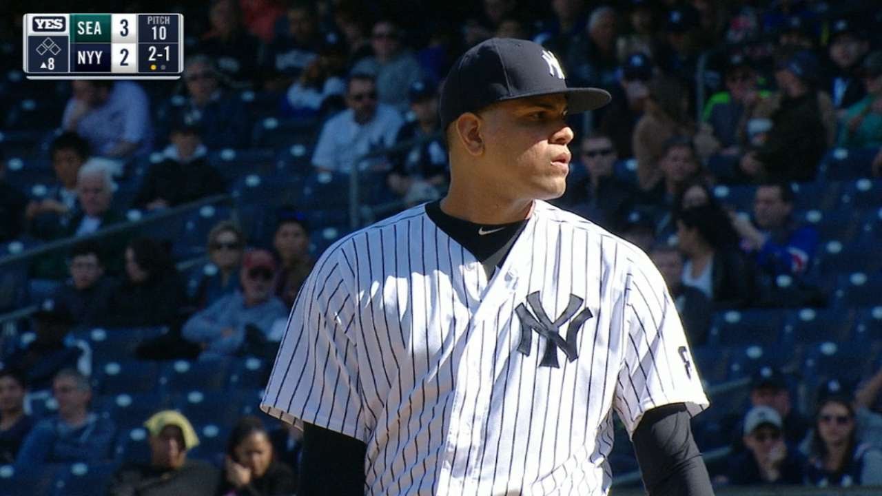 SEA@NYY: Betances strikes out three Mariners in 8th