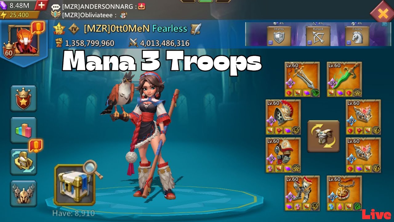 MANA TROOPS LEVEL 3 - LORDS MOBILE
