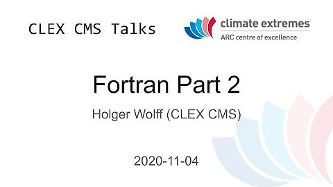 Fortran Part 2