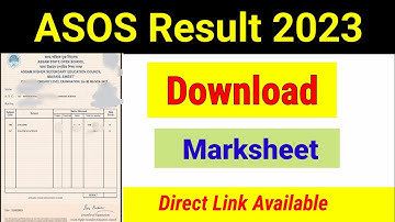 ASOS Marksheet Download | Asos Marksheet Download Link | Download Asos E-Marksheet Pdf