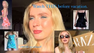 Summer 2022 dress try on HAUL - Princess Polly & Zara (for vacation) !!