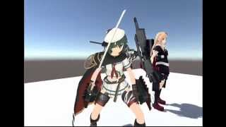 【MMD On Unity3D test】【艦これ】Humanoid Animation Type test