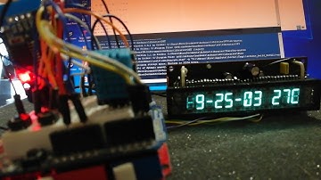 RTC clock with thermometer and hygrometer on VFD display (2)