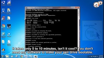 Only 5 to 10 Minutes to make Bootable USB Flash Drive using Command Prompt