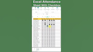 Excel Attendance Sheet बनाये सिर्फ 1 Minute में!How to make attendance sheet in excel #excel #shorts