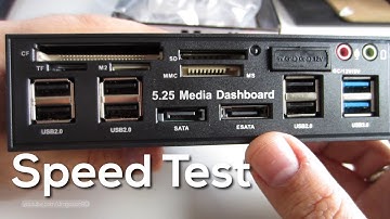Cheap Chinese USB 3.0 Front Panel with Card Reader - unboxing, installation and speed test
