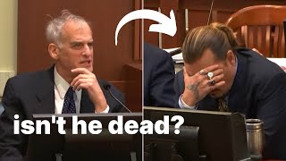 "Isn't he dead?"  Johnny Depp funny reaction to Amber Heard Expert witness