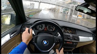 BMW X5 E70 3.0 SD 286 HP | POV City Test Driving | Aggressive moments | 4K