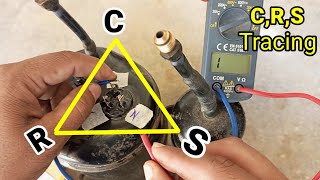 testing Rotary compressor c,r,s|C R S finding formula|compressor c,r,s tracing/finding