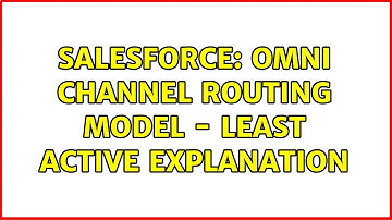 Salesforce: Omni Channel Routing Model - Least Active Explanation (2 Solutions!!)