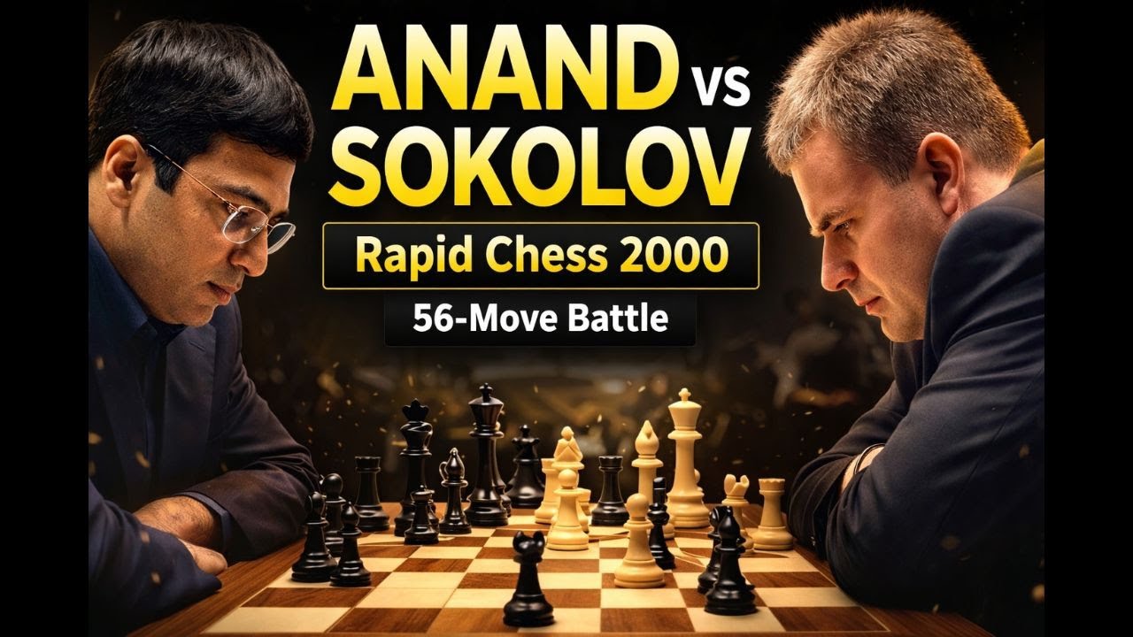 Viswanathan Anand vs Ivan Sokolov (2000) | Rapid Chess Masterclass | Iceland