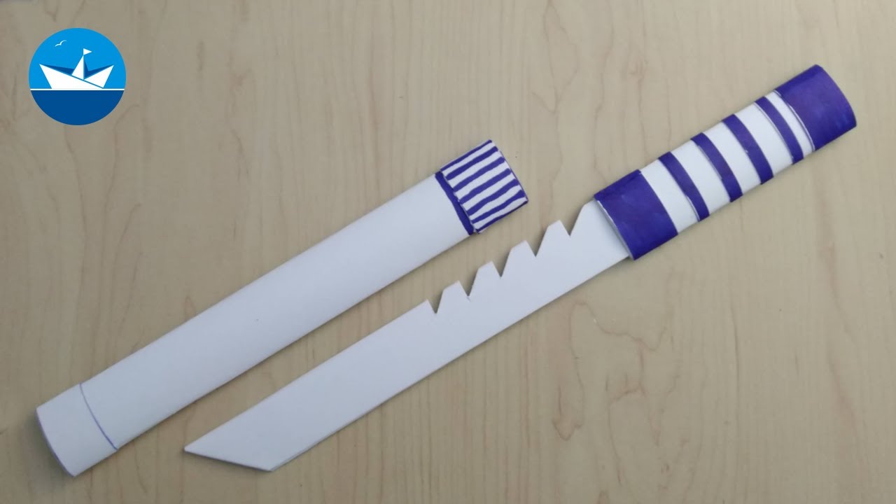 Нож танто из бумаги