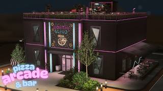 Pizzeria, Bar, And Arcade || Sims 4 Speed Build || Commission