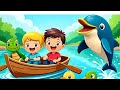 🚤 Row Row Row Your Boat | Cute 3D Nursery Rhyme with Animals | Fun Kids Song for Toddlers