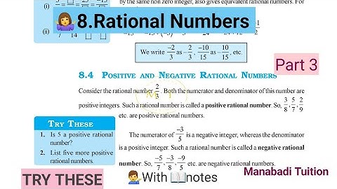 7th class maths| Chapter 8|🤷‍♀️Rational numbers |💁TRY THESE 3|CBSE|NCERT|