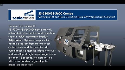 Sealer Sales Automatic L-Bar Shrink Tunnel Combo (SS-5300/5600 Combo)