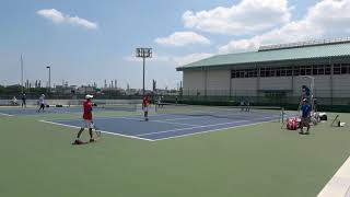 2018IH 男子テニスダブルス ２回戦 藤浪・中川（長崎県） 対 吉田・遠藤（茨城県）
