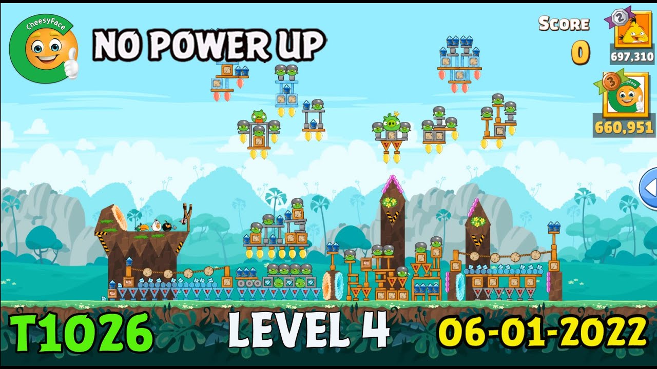 CheesyFace 3stars Score Level 4 NO Power UP Angry Birds Friends Tournament 1026 Walkthrough 06 cheesyface-3stars-score-level-4-no-power-up-angry-birds-friends-tournament-1026-walkthrough-06