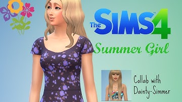 Create-A-Sim (Sims 4) - Summer Girl - Collab w/ Dainty Simmer