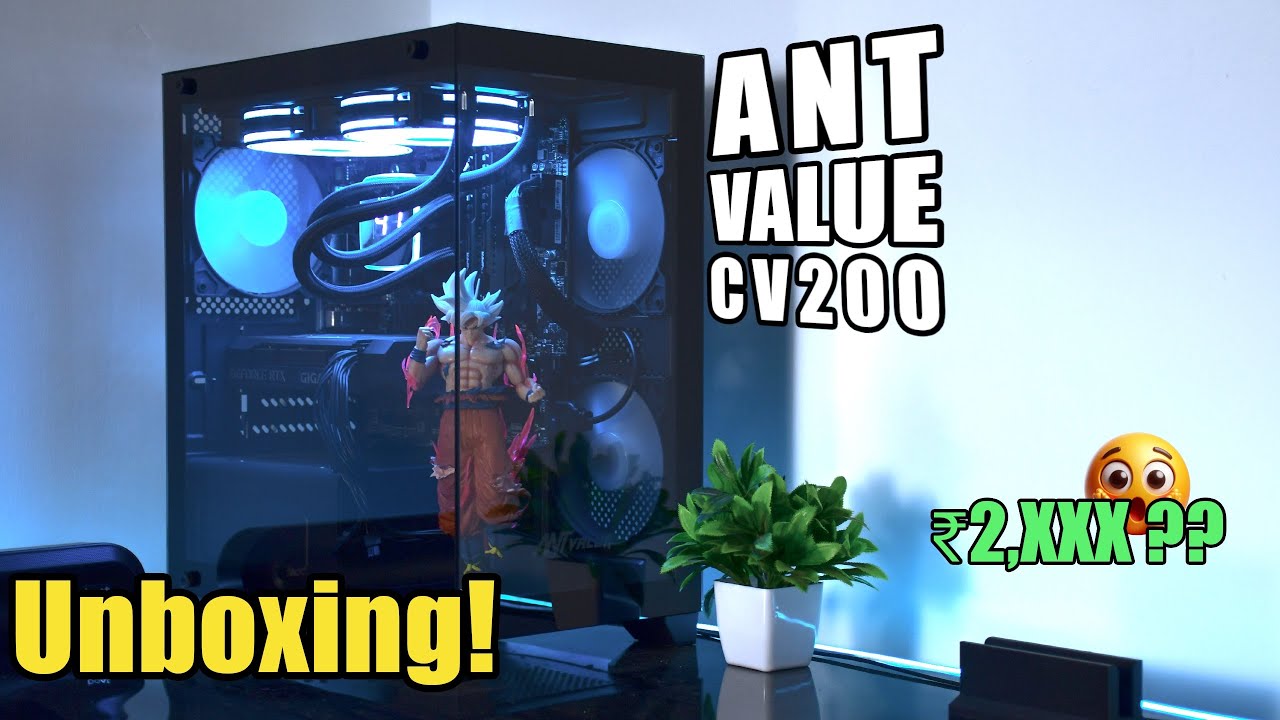 Budget Gaming Case 2025 – Ant Value CV200 Unboxing & Review | 3 RGB Fans Pre-Installed