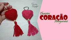 Chaveiro Amigurumi Coração por Carine Strieder