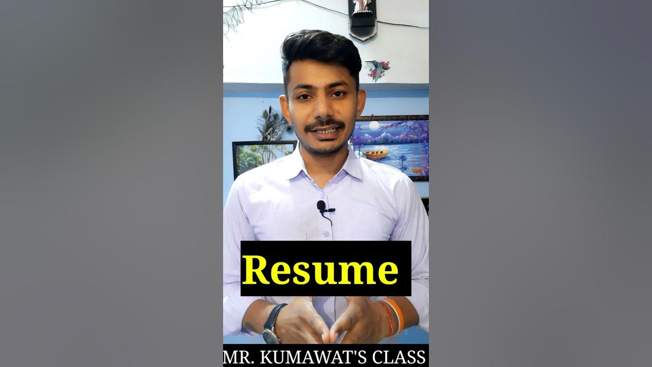 Lesson 28 How To Say RESUME Learn English With Mp Kumawat lesson-28-how-to-say-resume-learn-english-with-mp-kumawat