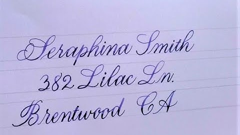 Envelope Calligraphy Using Monteverde Amethyst Ink