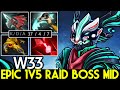 W33 [Outworld Devourer] Epic 1v5 Raid Boss Mid No Mercy 37 Kills Dota 2