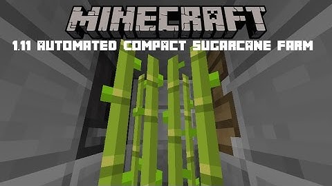 Minecraft 1.11 - Fully Automated Compact Sugarcane Farm Tutorial (PATCHED)