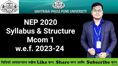 Sppu - Mcom 1 - Syllabus as per NEP