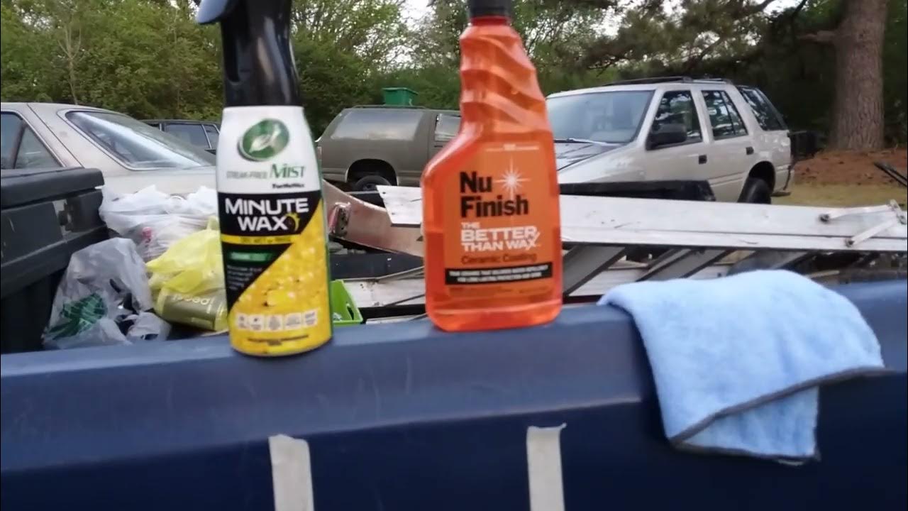 turtle 🐢wax ceramic minute wax vs nu finish ceramic coating water 💧beading technology test YouTube