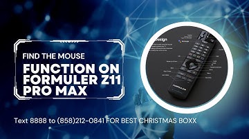 HOW TO USE THE MOUSE ON FORMULER Z11 PRO MAX