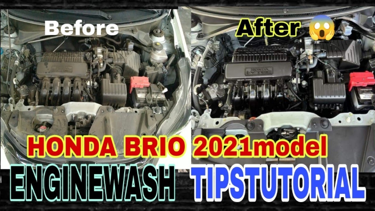 HOW TO ENGINE BAY CLEANING HONDA BRIO  
