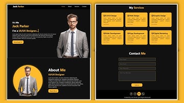 Create Simple Personal Portfolio Website Using HTML CSS |Complete Responsive Website Design Tutorial