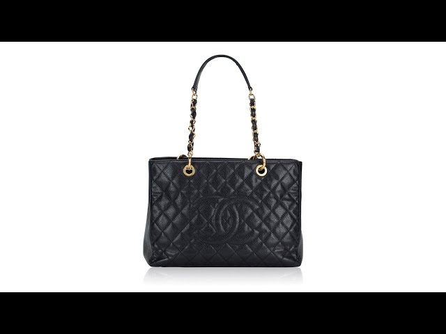 Chanel Caviar Grand Shopping Tote GST Black 