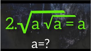 How to verify Square Root Equation | Solve for "a"