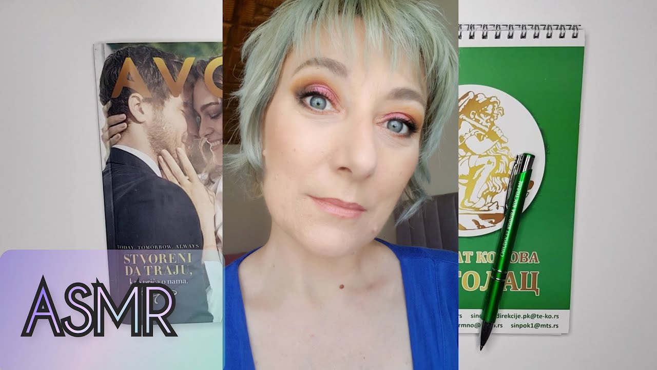 Prelistavam Avon katalog i sastavljam porudžbinu/whispering,page turning/