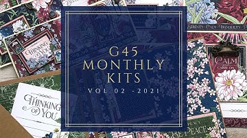 Blossom Waterfall Folio Album, Layout and Interactive Slimline Card Set Kits - G45 Vol 02 2021