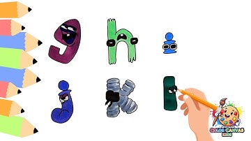 How to Draw Alphabet Lore g - l Easy | Lower Case Part 2