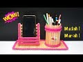 Cara mudah membuat dudukan handphone dan tempat pensil dari stik es krim ! popsicle stick craft