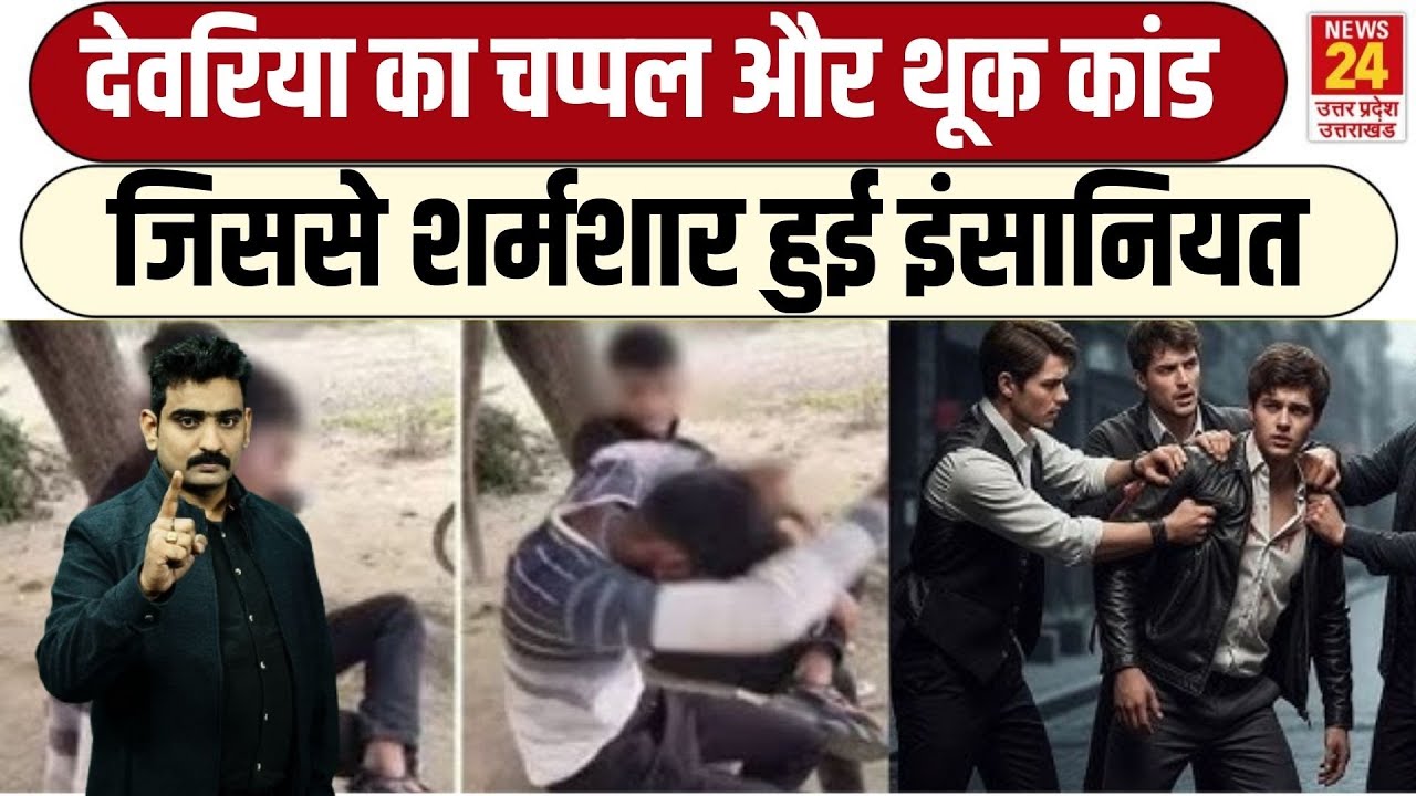 Deoria Viral Video : देवरिया का चप्पल और थूक कांड जिससे शर्मशार हुई इंसानियत| Breaking | News24Up