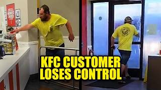 WATCH: Male-Karen SNAPS at KFC, Damages Property