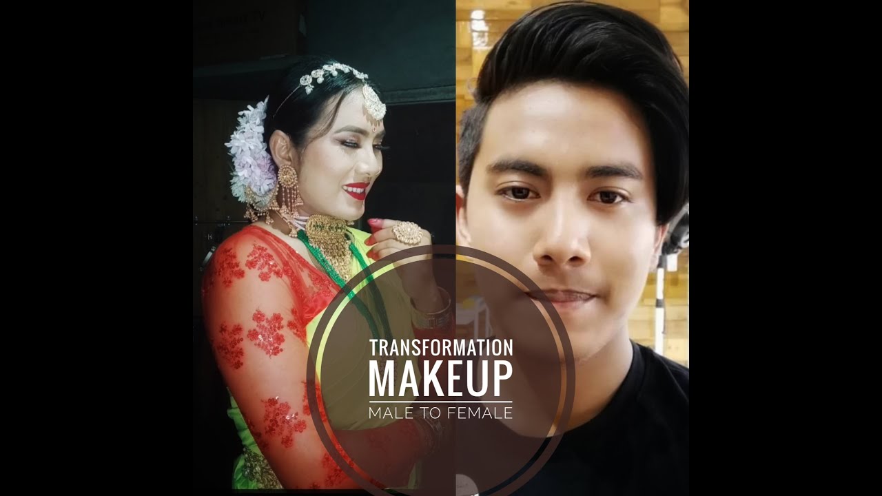 Transformation makeup male to female...