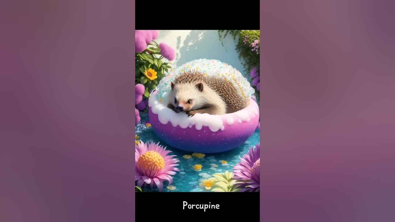 Porcupine, spider, monkey, dog, iguanas soaking bubble baths foam YouTube