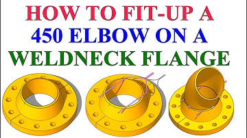 45 DEGREE ELBOW TO WELD NECK FLANGE FIT UP EASY METHOD  Pipe fit up tutorials